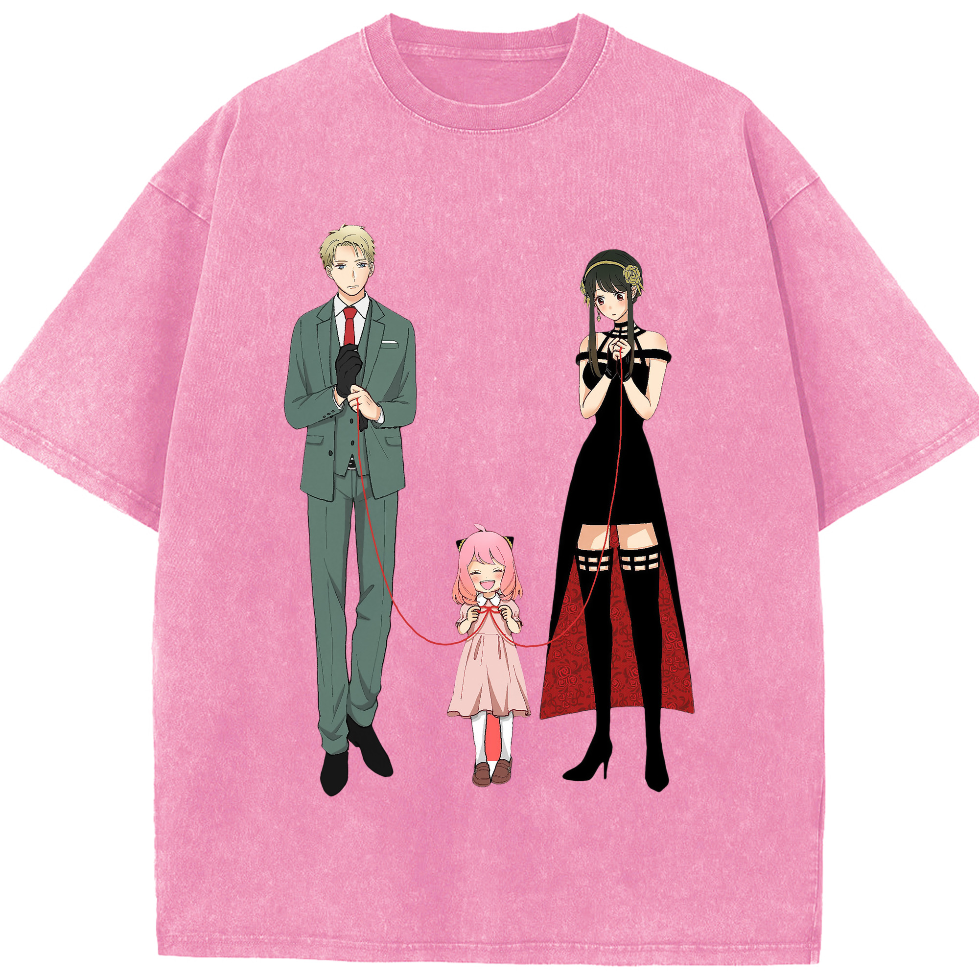 （画像用） SPY×FAMILY间谍家家酒 綿100% ヴィンテージ風 半袖Tシャツ（フロントプリント）